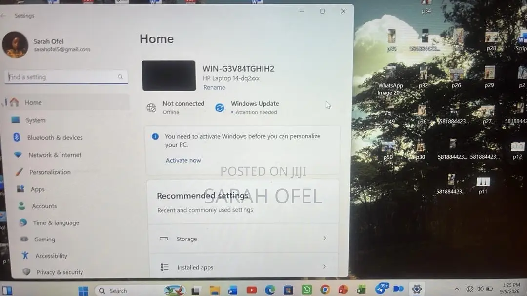Laptop HP 14-dq2031tg 4GB Intel Core i3 SSD 256GB