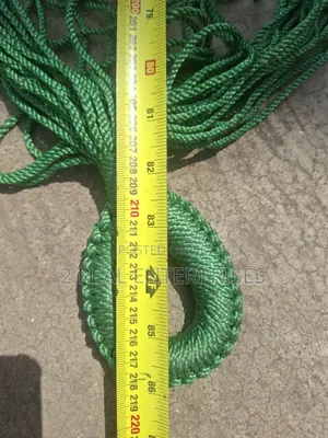 Heavy-Duty Braided Green Nylon Cargo Net / Hanging Hammock Mesh