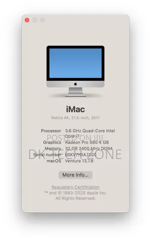 Desktop Computer Apple iMac 32GB Intel Core i7 SSD 1T
