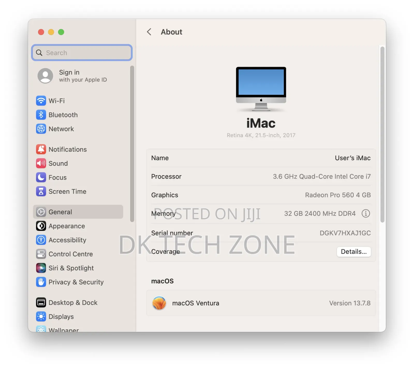 Desktop Computer Apple iMac 32GB Intel Core i7 SSD 1T