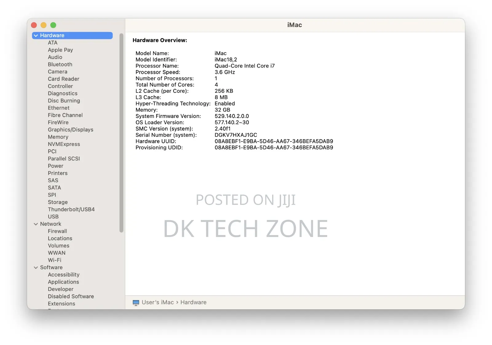 Desktop Computer Apple iMac 32GB Intel Core i7 SSD 1T
