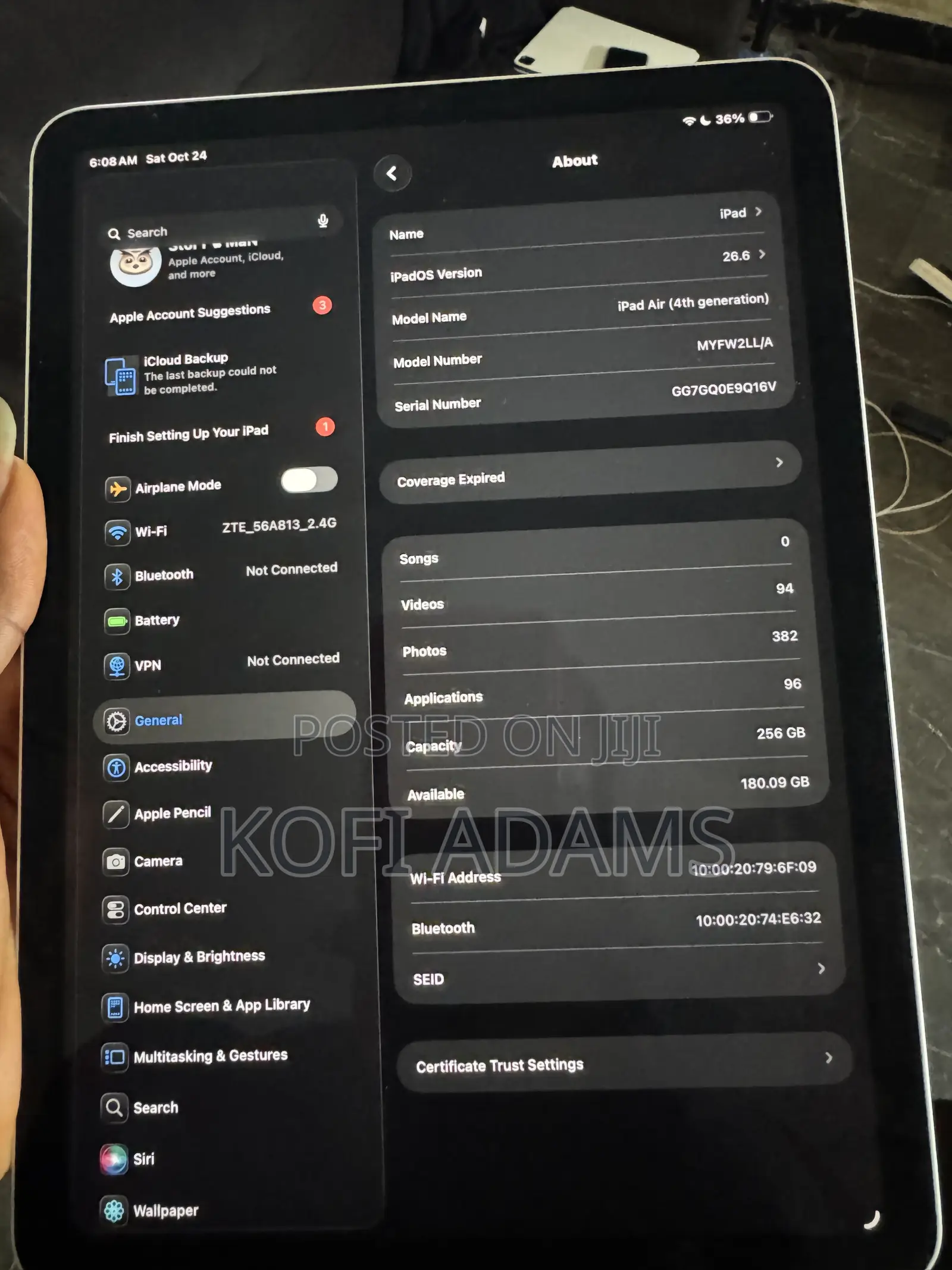 Apple iPad Air (2020) Wi-Fi 256 GB Silver