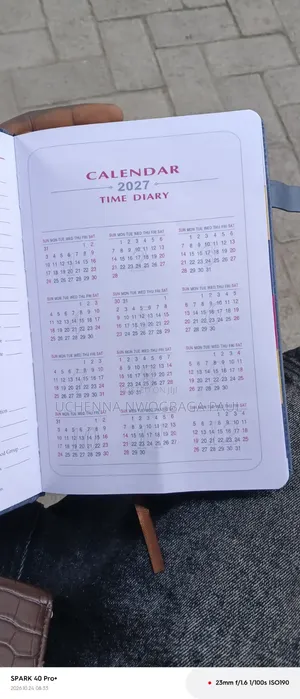 2027 Date Diary A5 Size