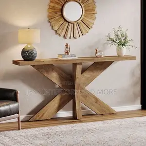 Console Sofa Table for Entryway Hallway - Natural Brown