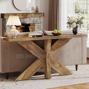 Console Sofa Table for Entryway Hallway - Natural Brown