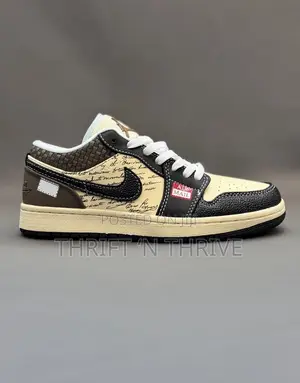 Nike Air Jordan 1 Low SE Air Mail Creame, Black and Brown