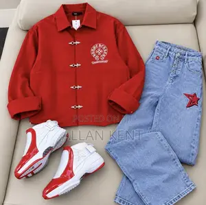 Long Sleeve and Jean Trouser Down With a Matching Sneaker