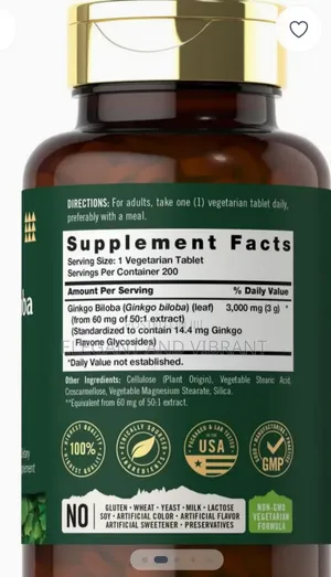 Ginkgo Biloba 3000mg | 200 Tablets