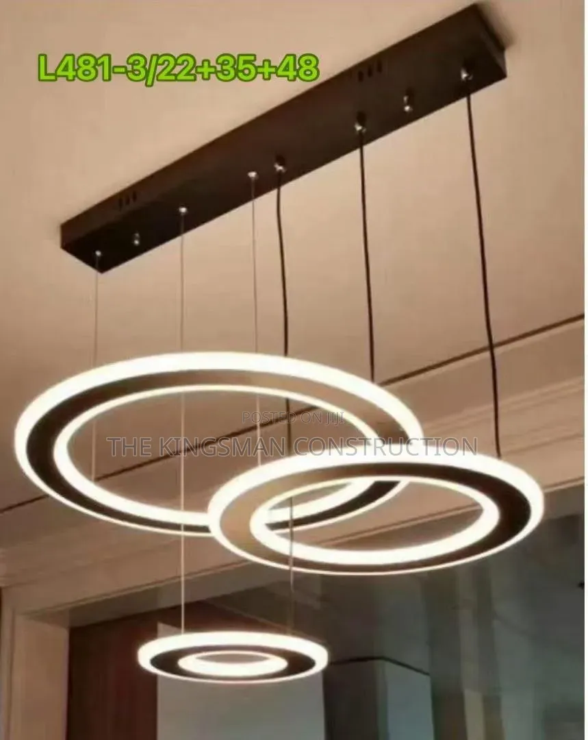 Three Black and White Pendant Lights L481-3/22