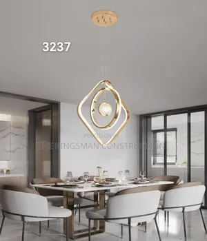 Two Interlocking Golden Pendant Light 3237