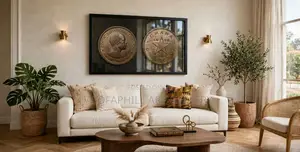 Kwame Nkrumah 1958 Ghana One Penny - Luxury Heritage Framed Wall Art
