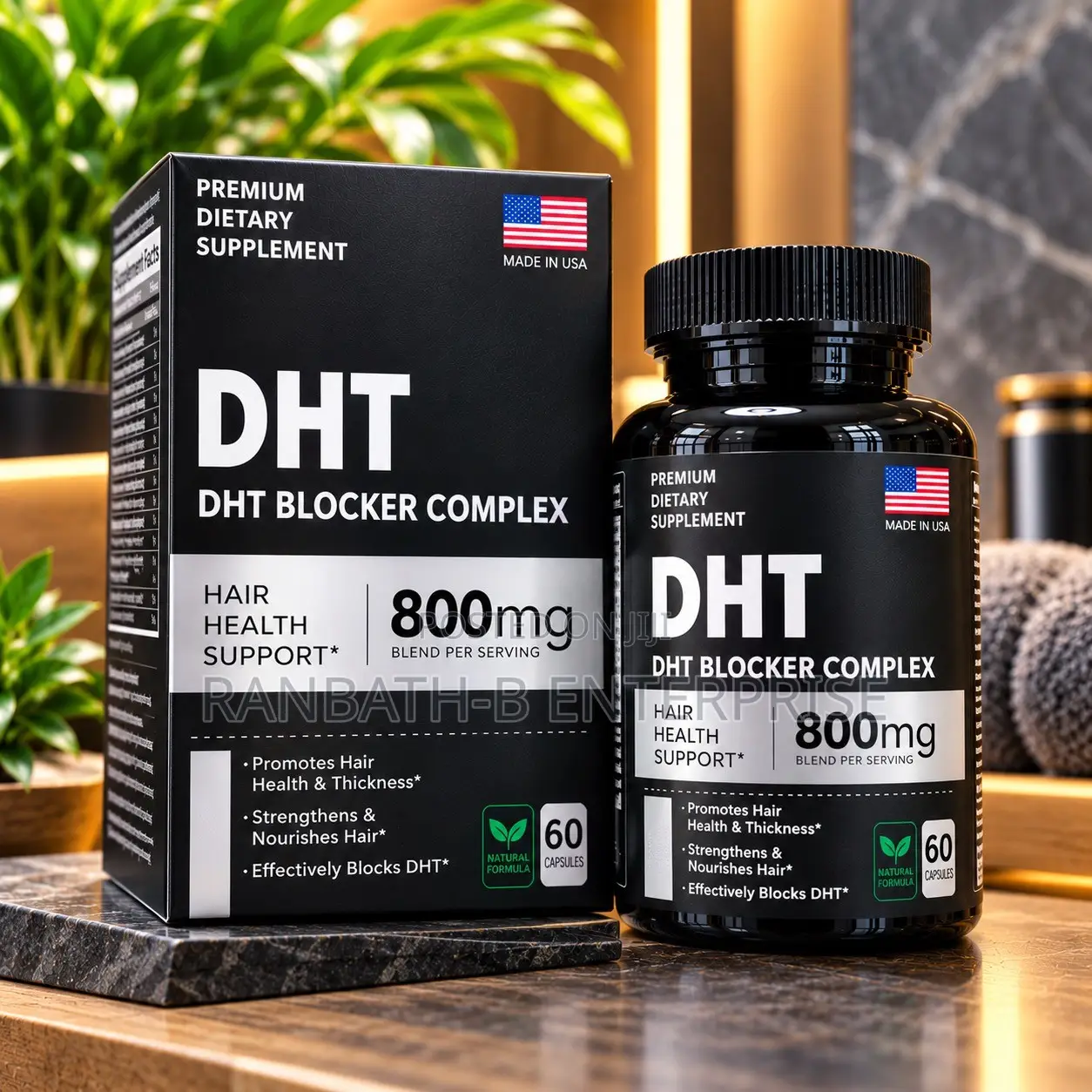 DHT Blocker Complex Hair Support Supplement – 800mg Blend
