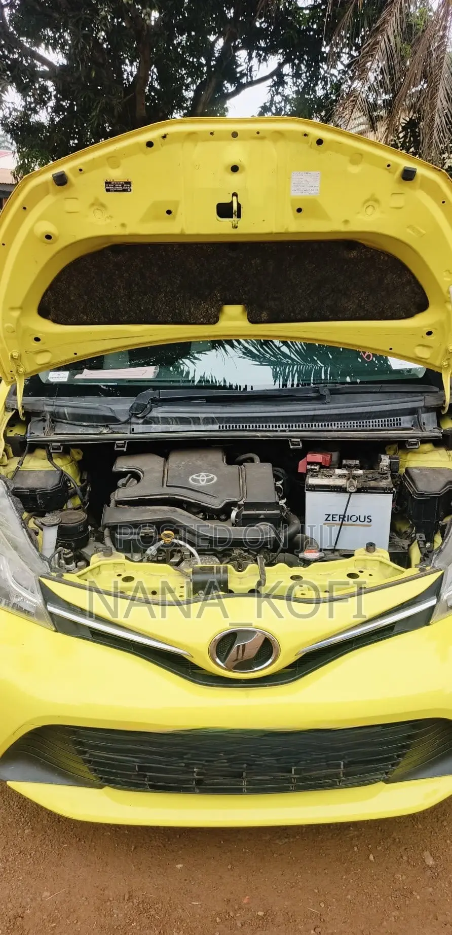 Toyota Vitz 1.3 FWD 3dr 2016 Yellow