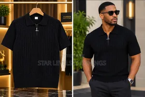 All Black Knitted Club T Shirts Available for Men