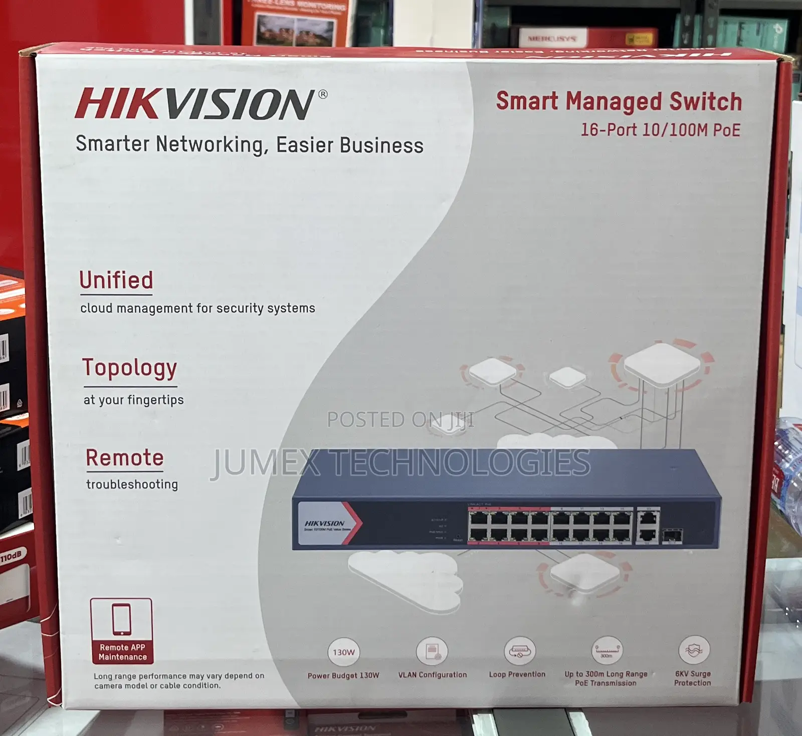 HIKVISION 16PORT POE Smart Managed Switch 16-Port DS-3E1318P-EI/M