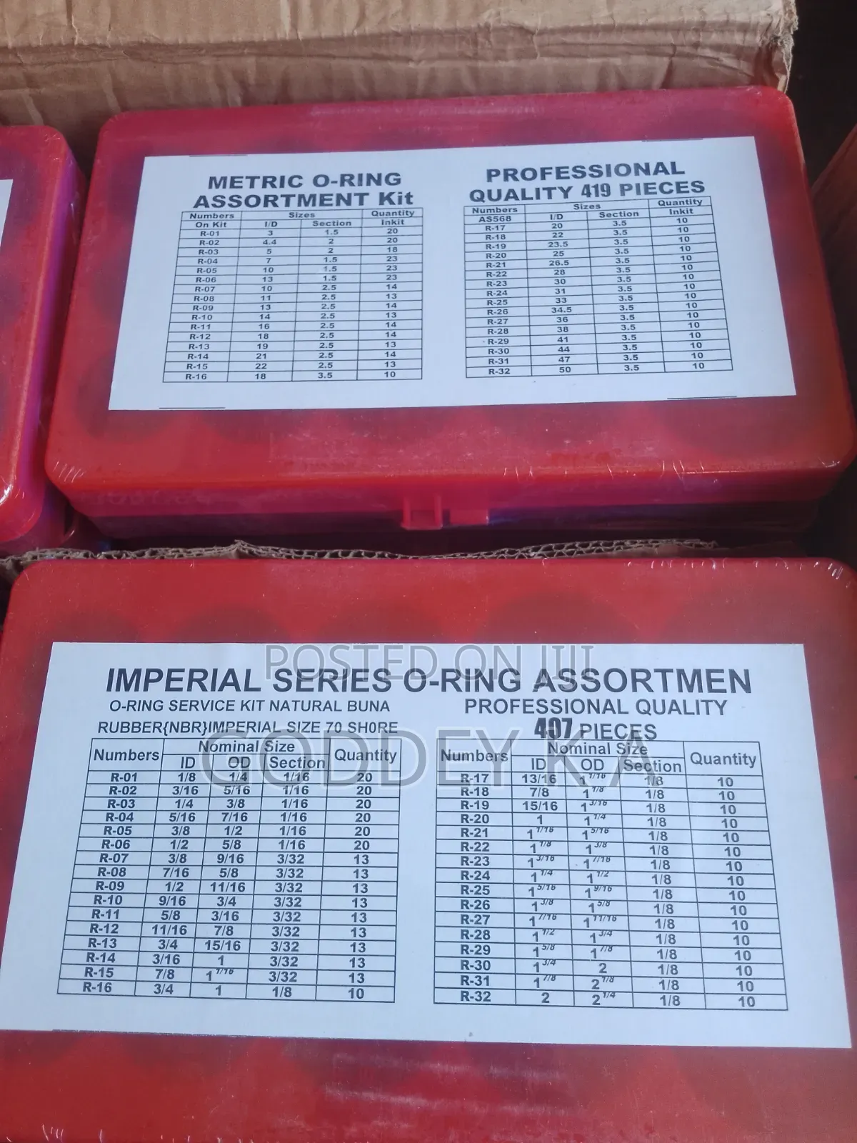 Metric and Imperial O Ring Assortment Kit