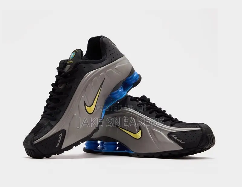 Affordable Sneakers – Nike Shox R4 – Black/Silver/Red | Unisex