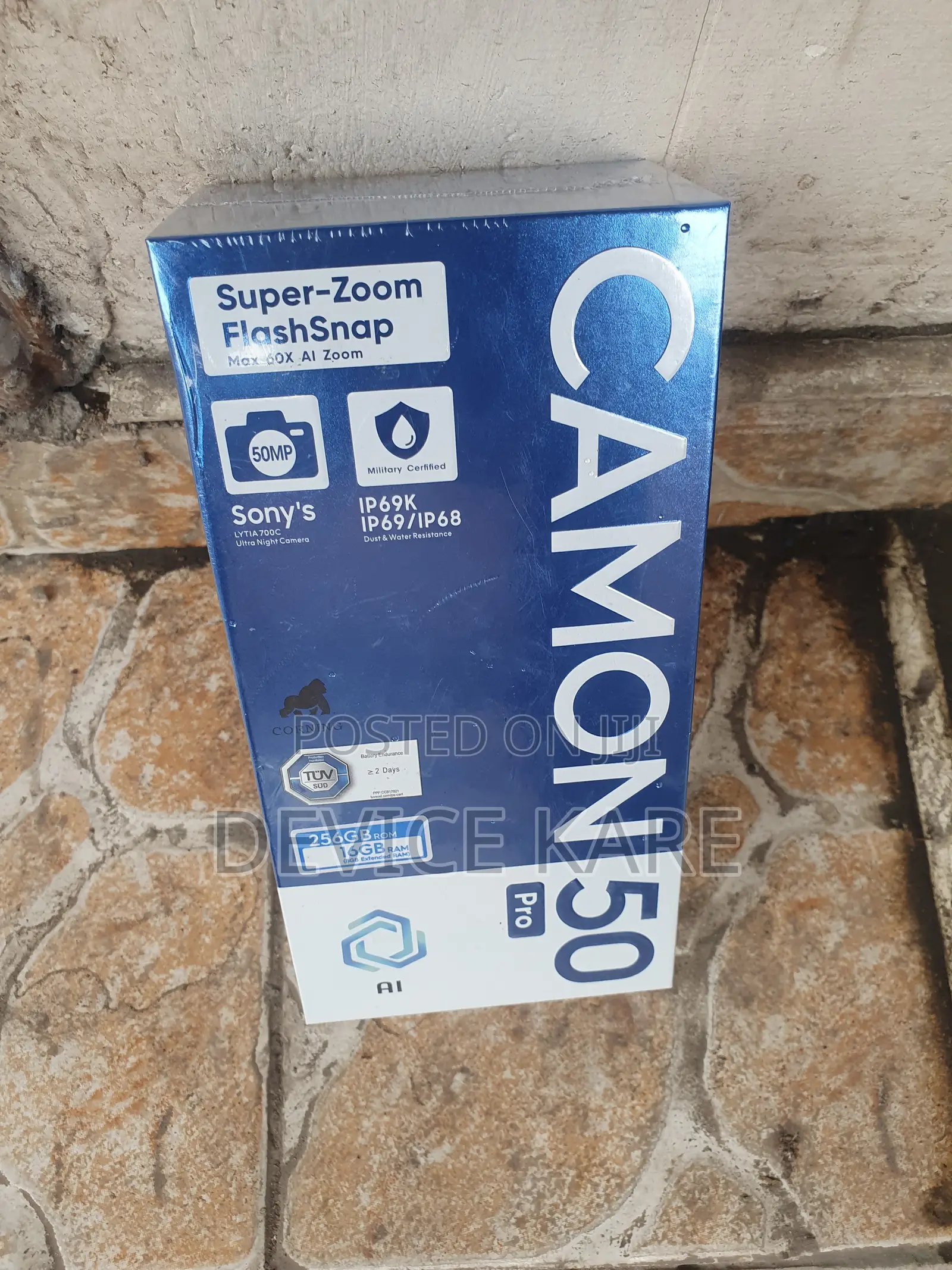 New Tecno Camon 50 Pro 256 GB Black