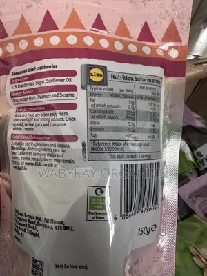 Cranberries and Raisions