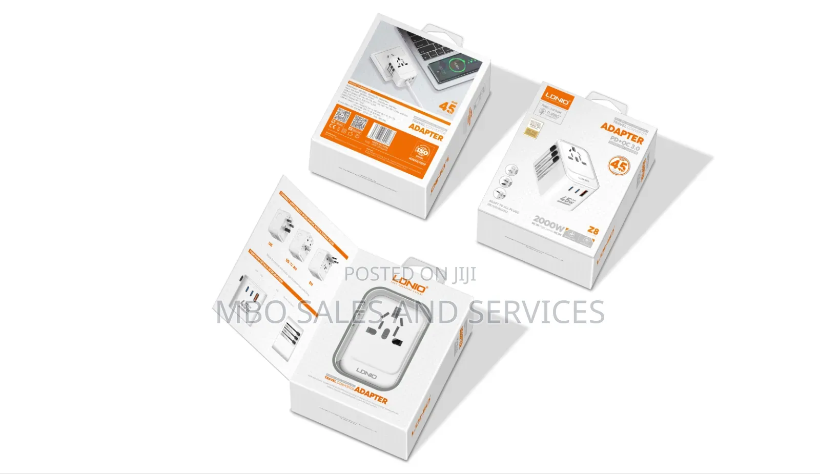 3 USB Ports 45W GaN Travel Adapter Z8 Type-C Output Up to 65W