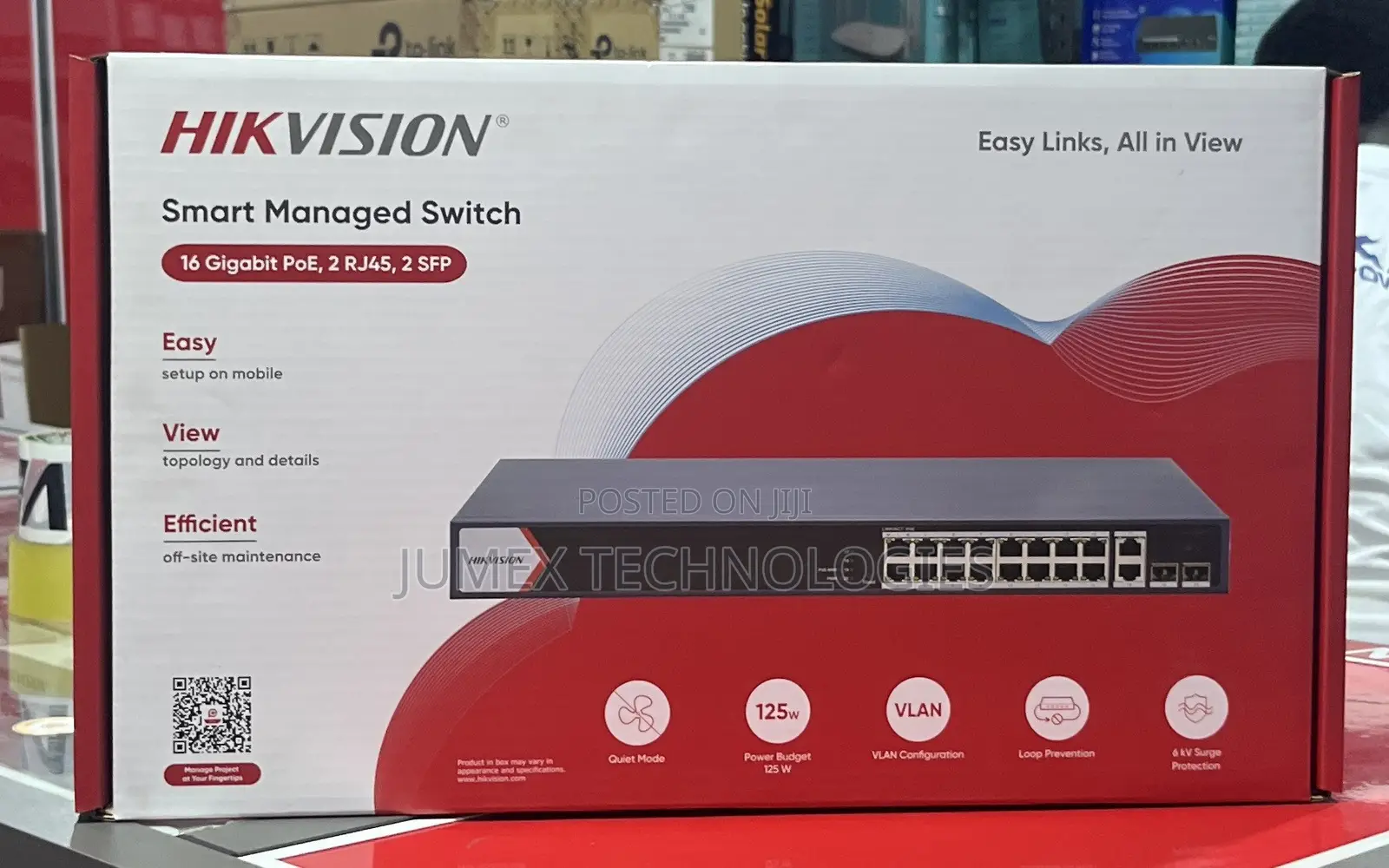HIKVISION DS-3E1520P-EI/M 16 Port Gigabit Smart MANAGED POE Switch