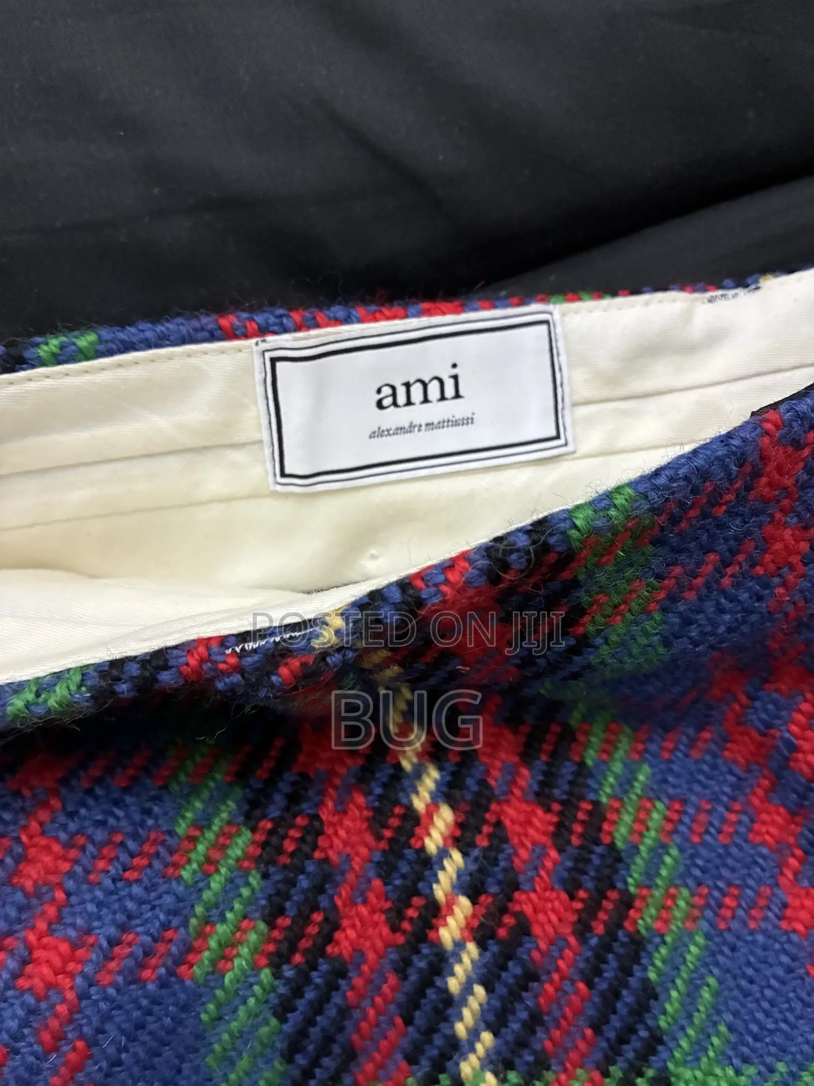 Ami Paris Plaid Wool Shorts