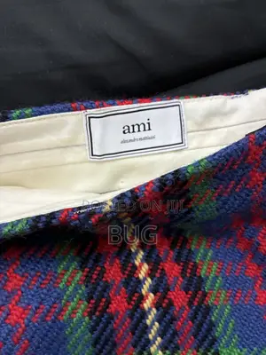 Ami Paris Plaid Wool Shorts