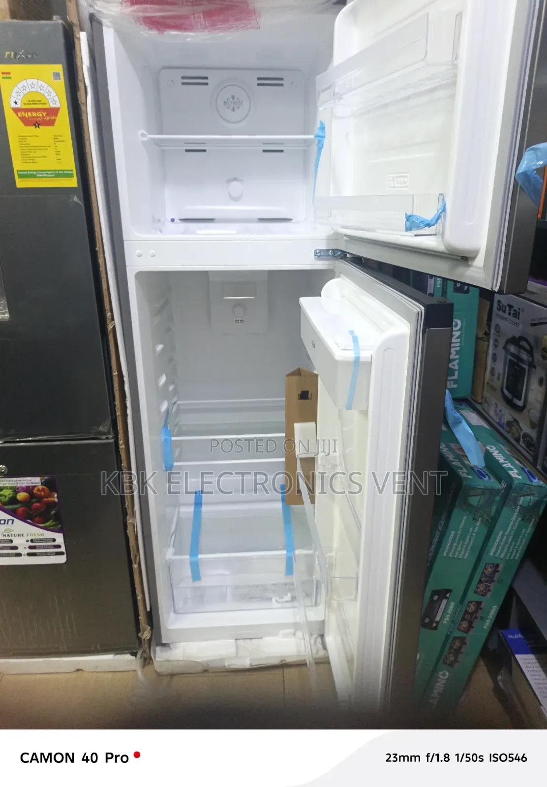Roch 250Liter Double Door Refrigerator Top Freezer