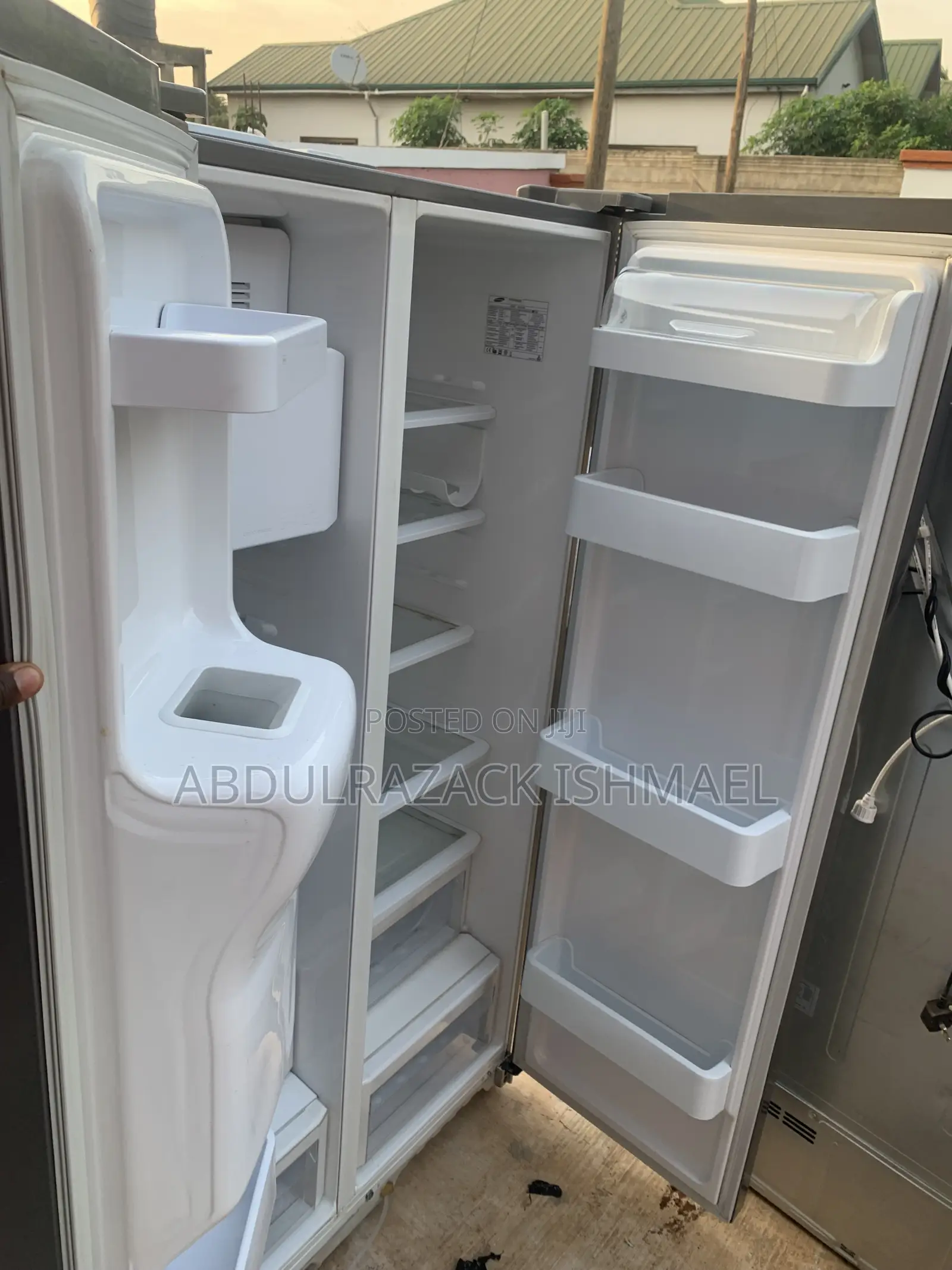 Big Side-by-Side Refrigerator With Water Dispenser – Clean & Working