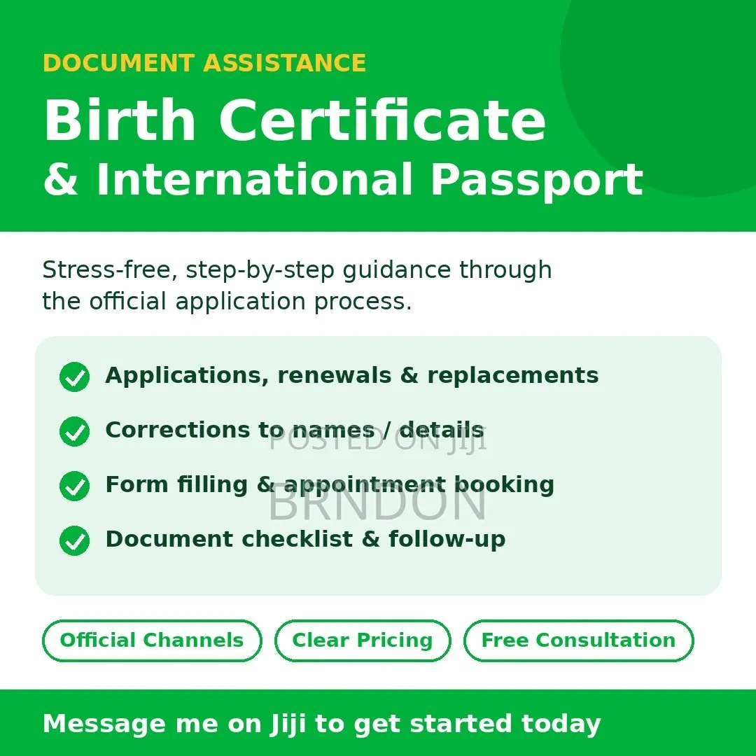 Birth Certificate & International Passport Processing Assistance