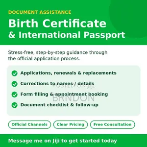 Birth Certificate & International Passport Processing Assistance