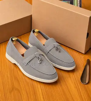 Loro Piana Suede Slip-on Loafers With Bells