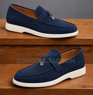 Loro Piana Suede Slip-on Loafers With Bells