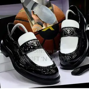 Prada Brushed Leather Triangle Logo Loafer