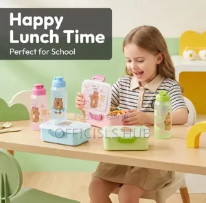 Children Lunch Box and Matching Water Bottle Set.