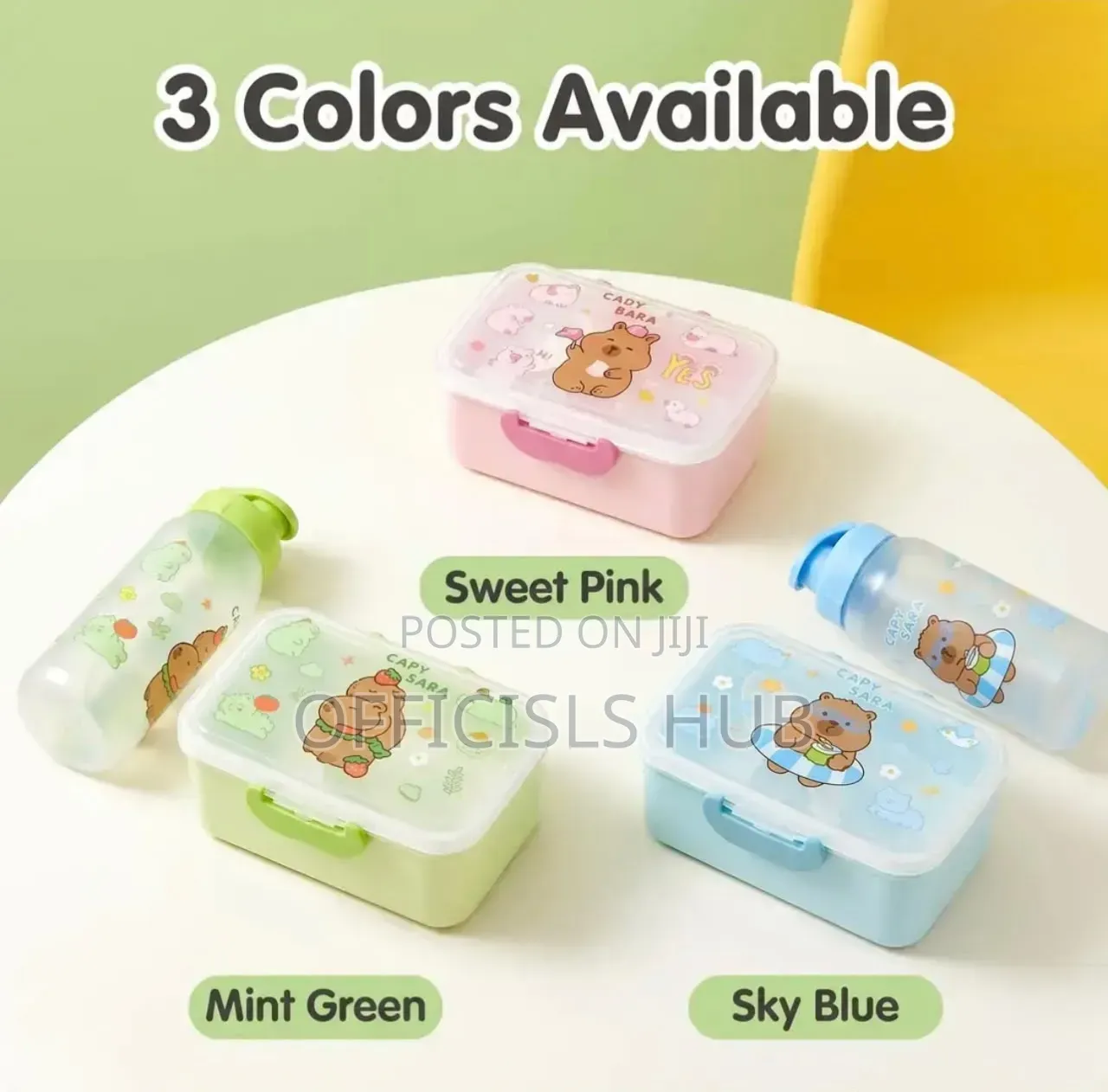 Children Lunch Box and Matching Water Bottle Set.
