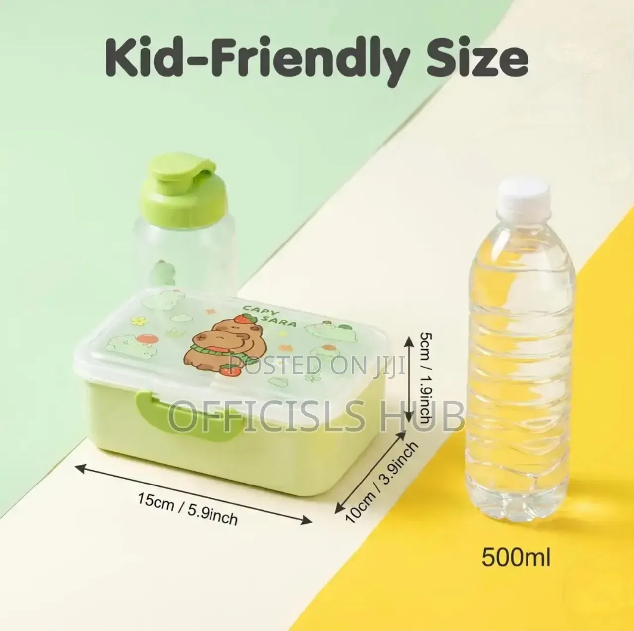 Children Lunch Box and Matching Water Bottle Set.