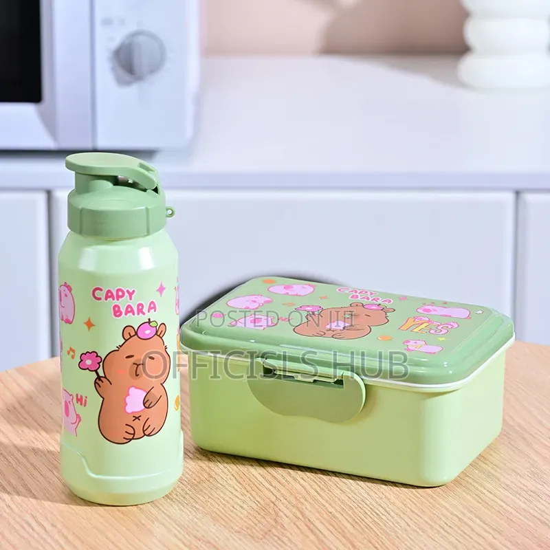 Children Lunch Box and Matching Water Bottle Set.