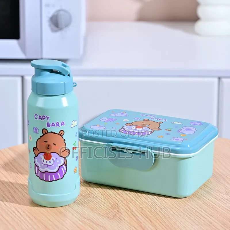 Children Lunch Box and Matching Water Bottle Set.