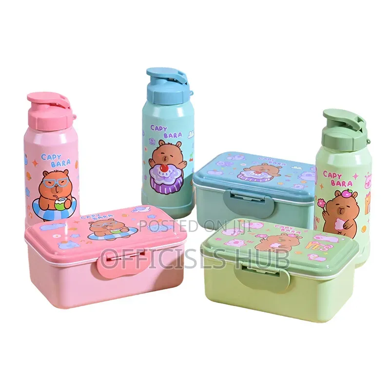 Children Lunch Box and Matching Water Bottle Set.