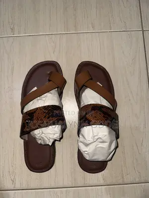 Loght Brown Asymmetrical Style Sandals for Men