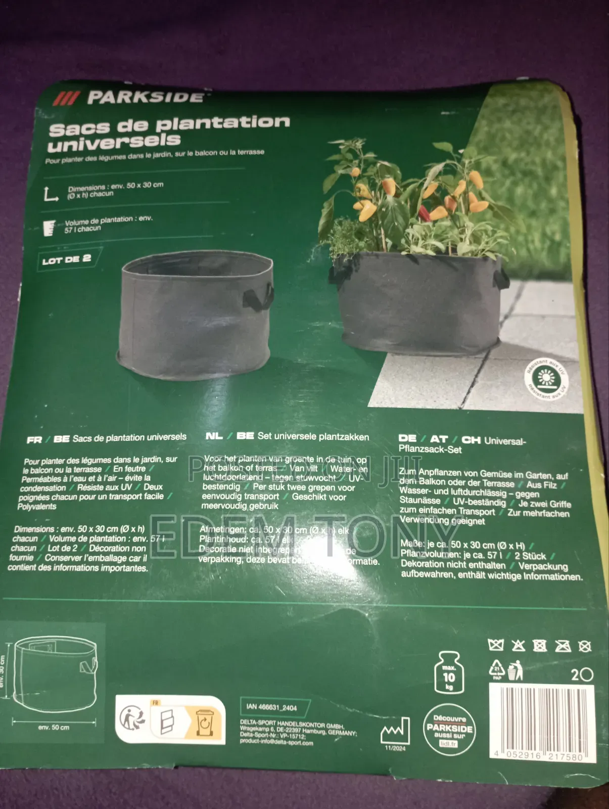 Parkside Universal Grow Bags Designed for Growing Vegetables-2pcs
