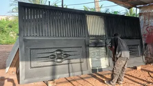Modern Black Steel Gate With Decorative Design – Strong & Durable