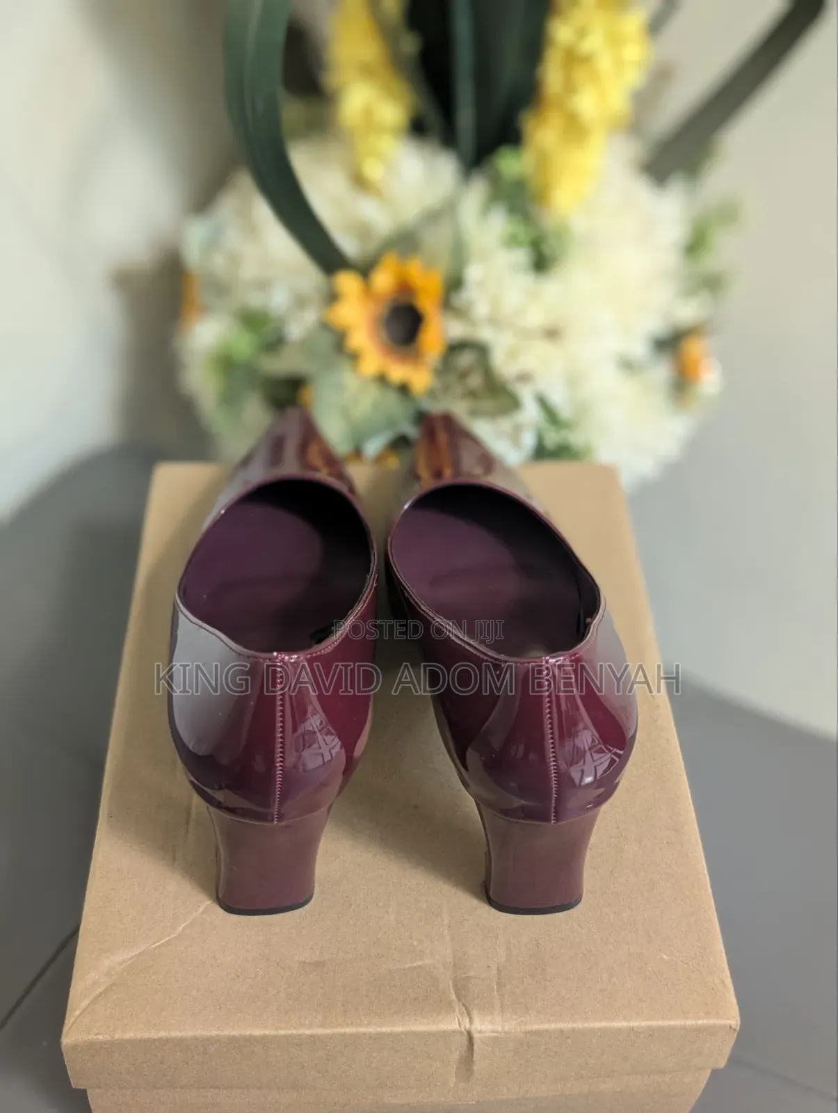 Maiernisi Burgundy Leather Pumps