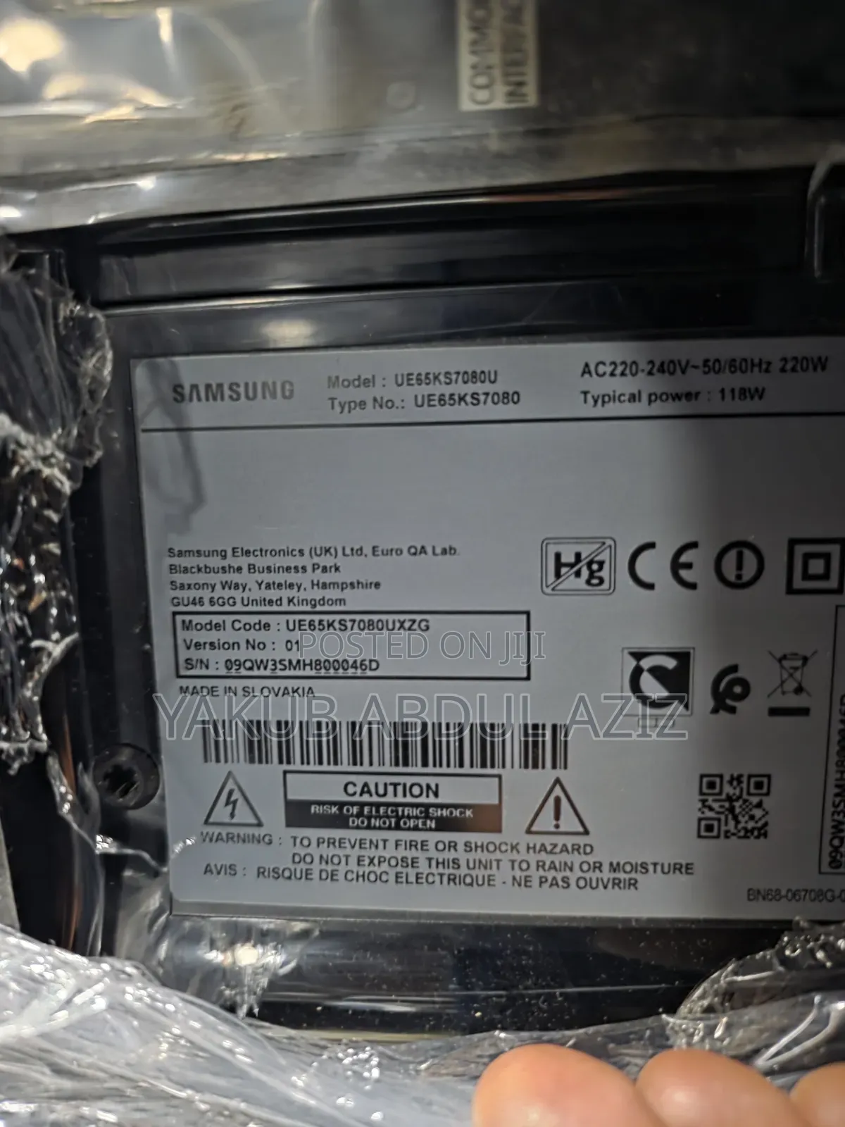 65 Inches Qled Samsung Smart 4k Digital Satellite TV