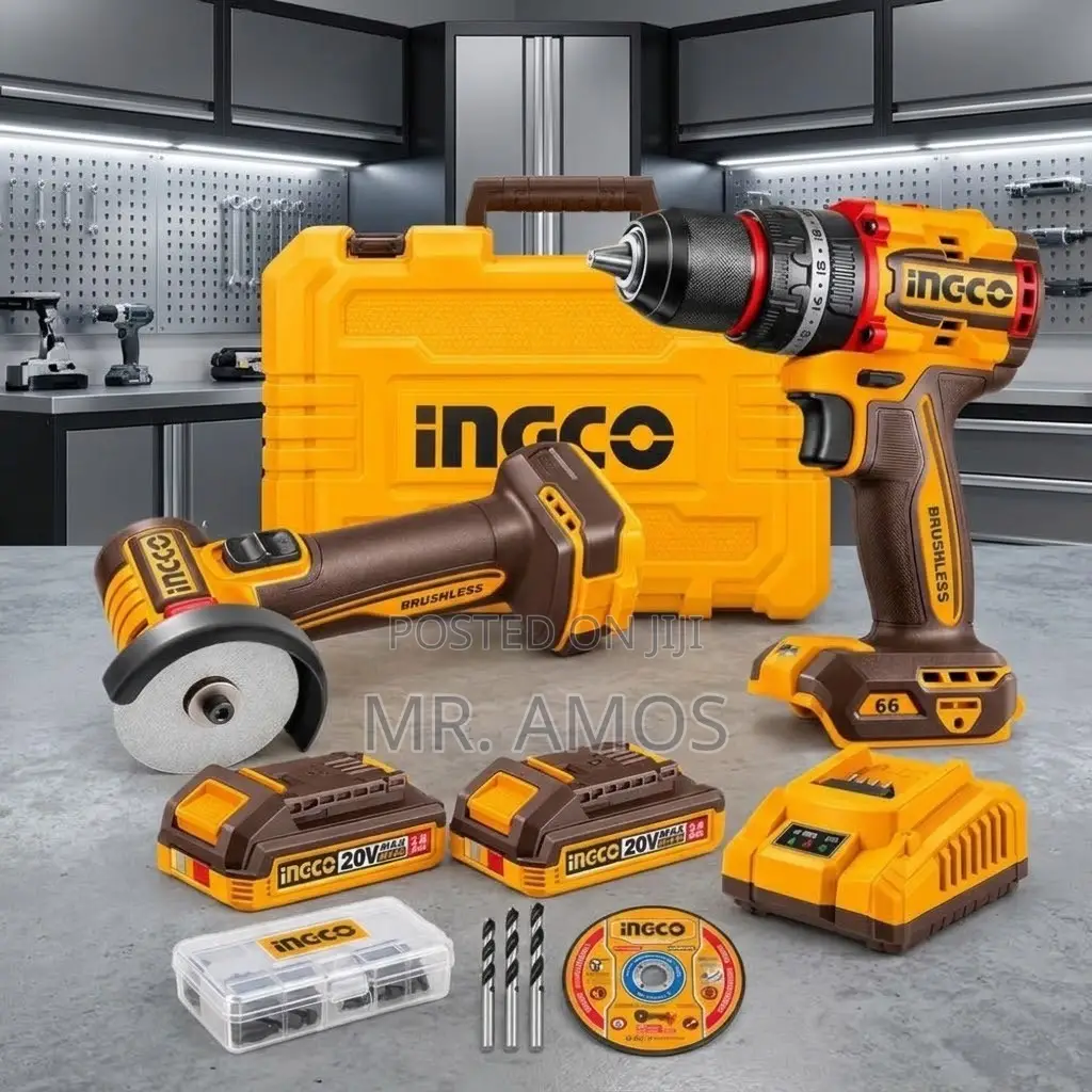 3” Cordless Mini Angle Grinder +66Nm Drill & Addons Set - CKLI20255