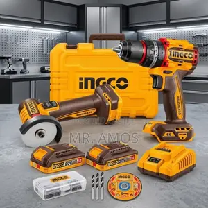 3” Cordless Mini Angle Grinder +66Nm Drill & Addons Set - CKLI20255