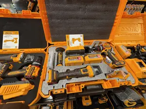1200W Cordless Angle Grinder + 66Nm Cordless Drill & Addons -CKLI20256