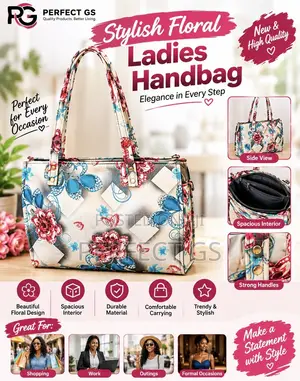 Stylish Floral Ladies Handbag – New