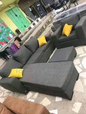 Neatly Designed Stylish Gray L Shape Sofa